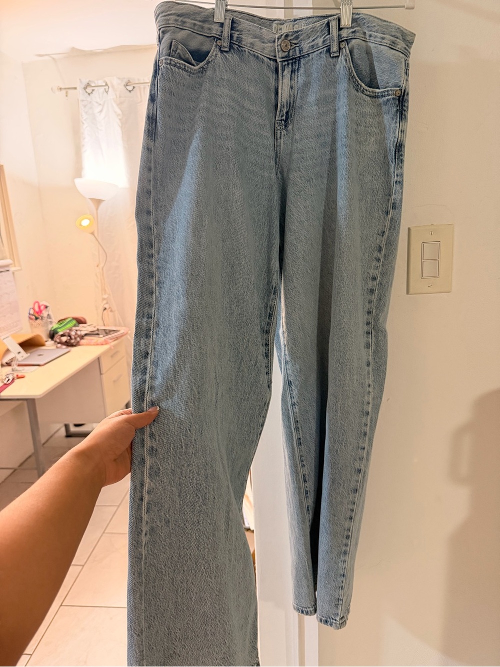Rewash Light Blue Wide-Leg Jeans - Picture 2 of 4